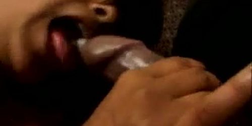 Ebony pregnant babe gives head and rides dick