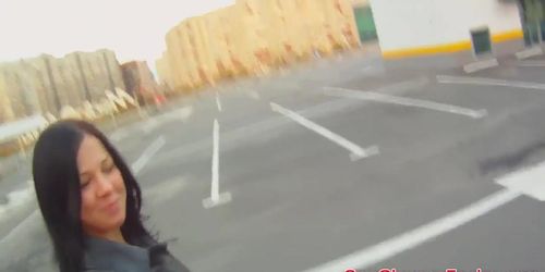 Pulled teenie pounded from behind POV style
