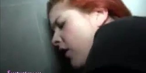 Amateur Redhead Teen POV Hardcore Fucking In McDonald's Restroom