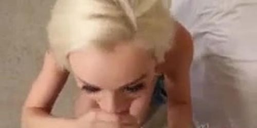 Petite Blonde Sucks Dick (Elsa Jean)