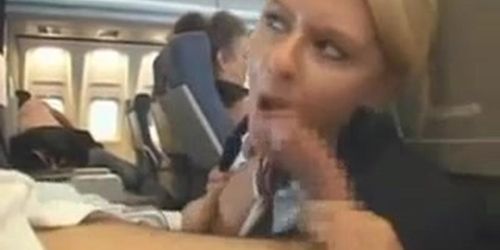 girl suck off in the plane