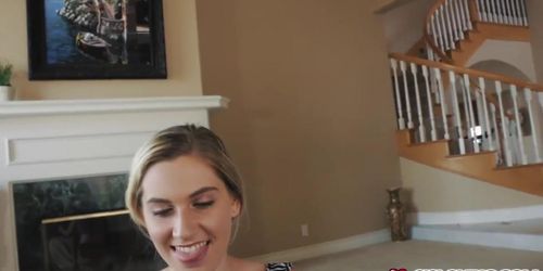 Niki Snow swallows her step bros thick dick