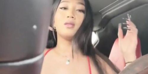 Asian Beauty Sucks BBC in His Car