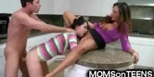 mother teaches daughter to suck cock