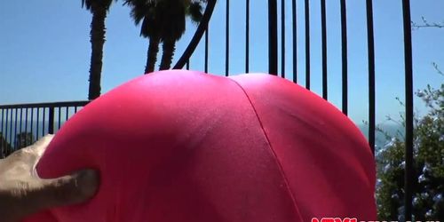 Bigbooty girl groped in pov