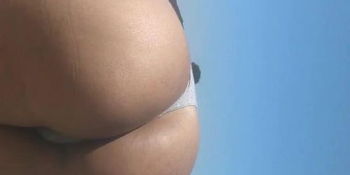 Perfect plump peachy brown bubble ass blasian booty in Miami