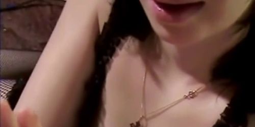 Amateur teen get a handjob from girlfriend