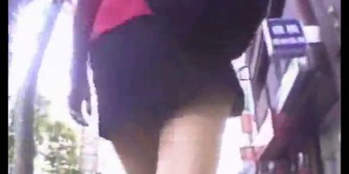 Sexy mini-skirt panty girls