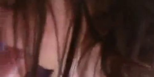 Busty GF sucking my cock