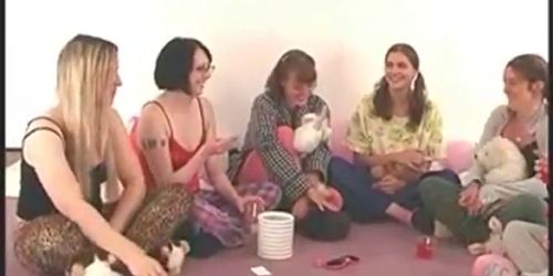 Truth or dare with six cute chicks