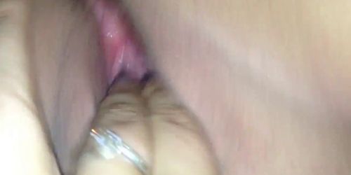 Chubby girlfriend fingering her pussy