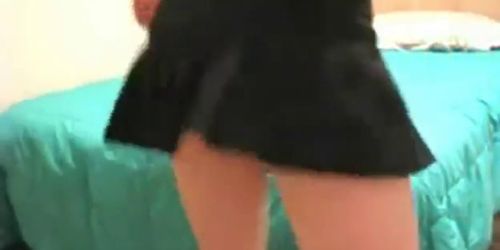 Pretty Emo teasing teen in her bedroom part6 - video 1