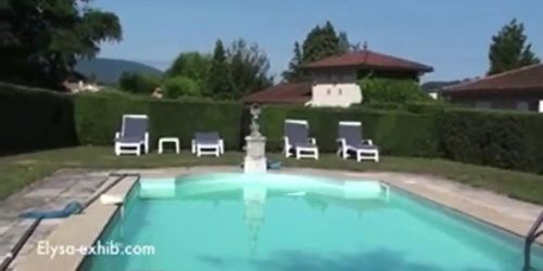 Sensual massage and sex in the garden of a hotel