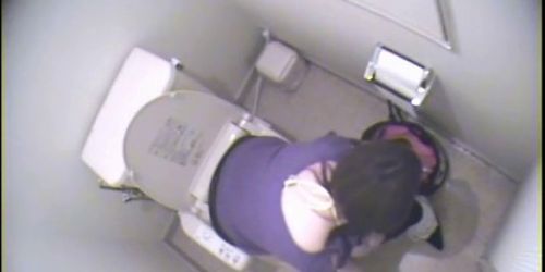 Office ladies toilet onanism