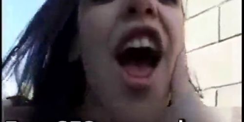 Perky tits goth with a pervert cameraman part5