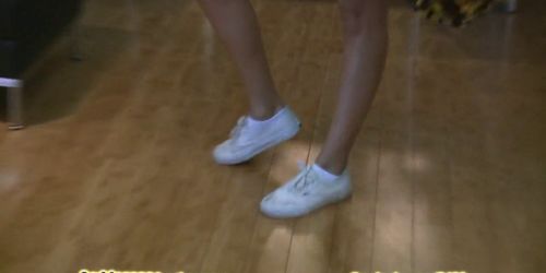 cheerleader shows feet (Dolores Dirty)