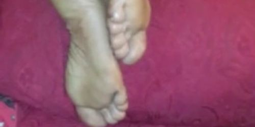 sexy feet while she sleep