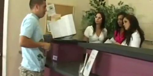 Young man humiliated in the bank office