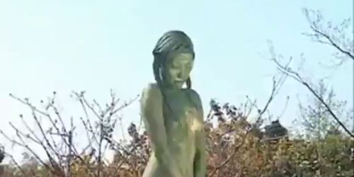 Crazy Japanese bronze statue moves part4 (amateur )