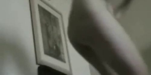 Cute brunette dressing up on hidden cam