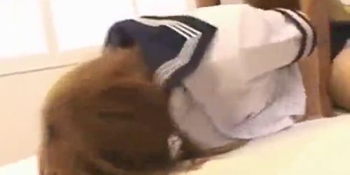 Cute Japanese school girl Momo gets part2 - video 1