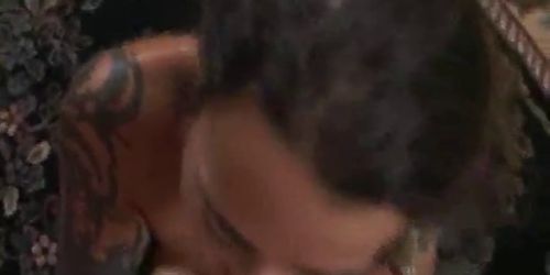 Round bigtits tattooed mom fireplace part6 - video 3