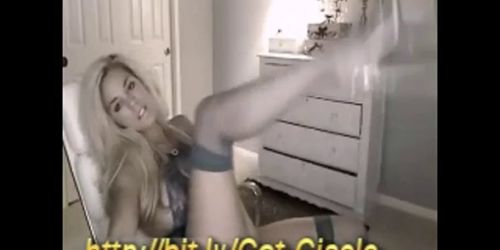 Blonde Dancing and Playing with herself
