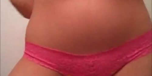 She strips and fucks herself with her dildo