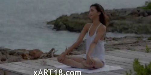mongolian angel teasing by the ocean (Krystal Boyd)
