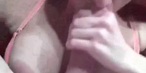 Sweet wife has great use of hands, tits and mouth