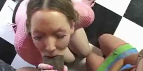 Black Stud Serviced by Sexy White Girls