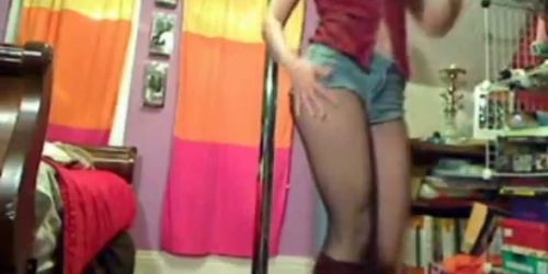 Naughty Pole Dancing Teen Calli