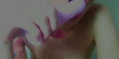 Sexy emo teases with a dildo part6 - video 2