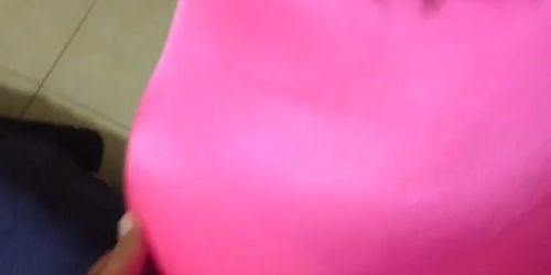 My girlfriend in satin shiny dress