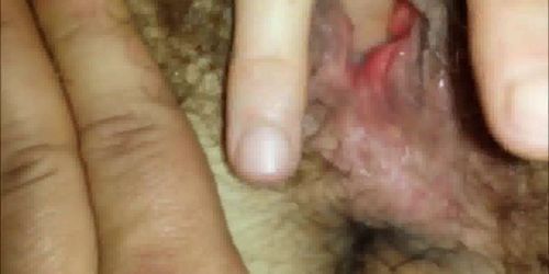 Teen lass with a realy hairy pussy