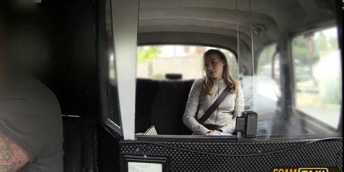 Pretty blonde Victoria takes on a big cock taxi driver