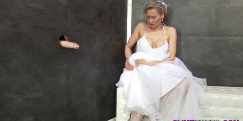 Glam bride gets bukkaked