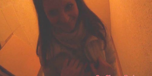 Pulled babes tits get jizzed on after fucking