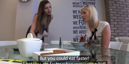Real euro beauty pussylicked by les babe