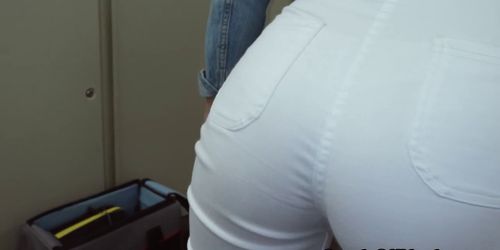 Casting teen facialized by bbc in POV action