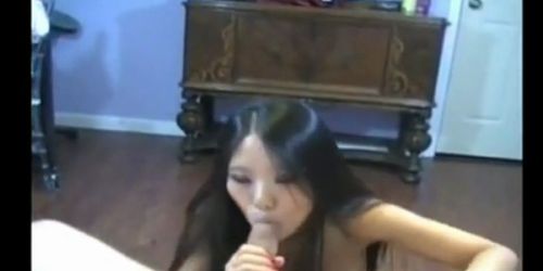 Oriental blowjob and tittyfuck