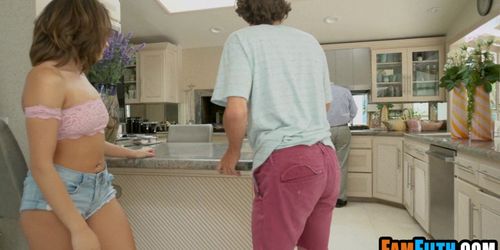 Fucking around in front of the parents - Tnaflix.com