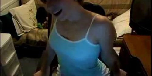 Hottie stripping on webcam  Sativa Verte - video 1