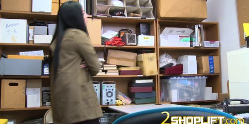 Fuck this hot and horny teen in doggystyle to stop shoplifting