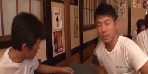 Japanese sexy izakaya string bikini clad employees Subtitled