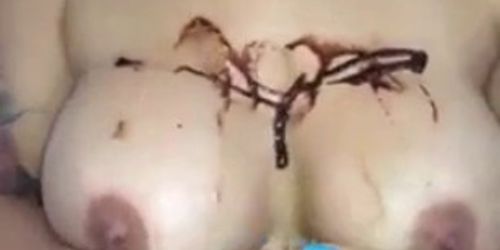 Crystina Rossi Boobjob With Chocolate? (Lara Stevens)
