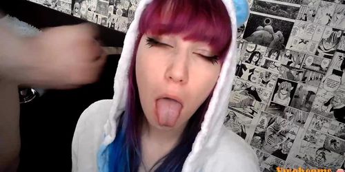 kawaii unicorn swallows cum (Fetish Fatale, amateur )