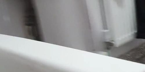 Step mom fucked with 12 inch of cock by step son in the bathroom 