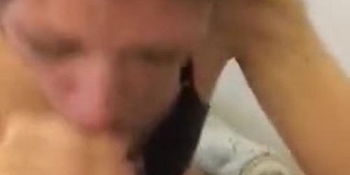MILF sucks the cum out of her young bulls dick