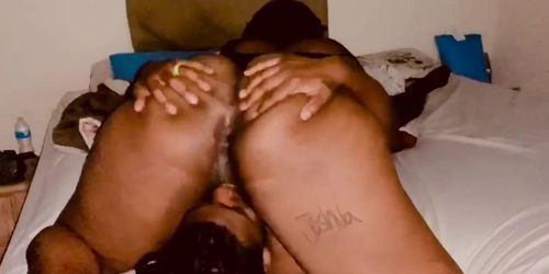 Amateur Ebony couple 69. The biggest butt I’ve ever seen